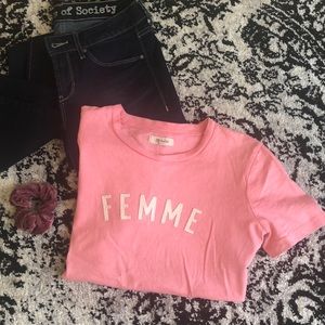 Madewell Pink Femme Tee